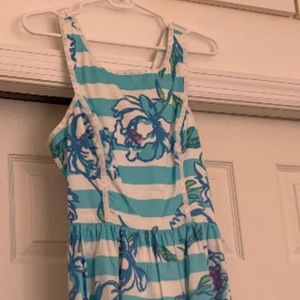 Lilly Pulitzer, Blue and White Striped, Floral